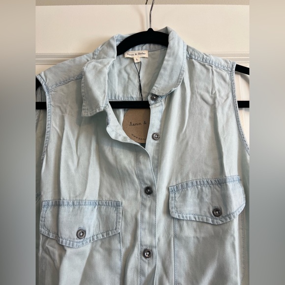 Chambray Romper NWT - Picture 2 of 4